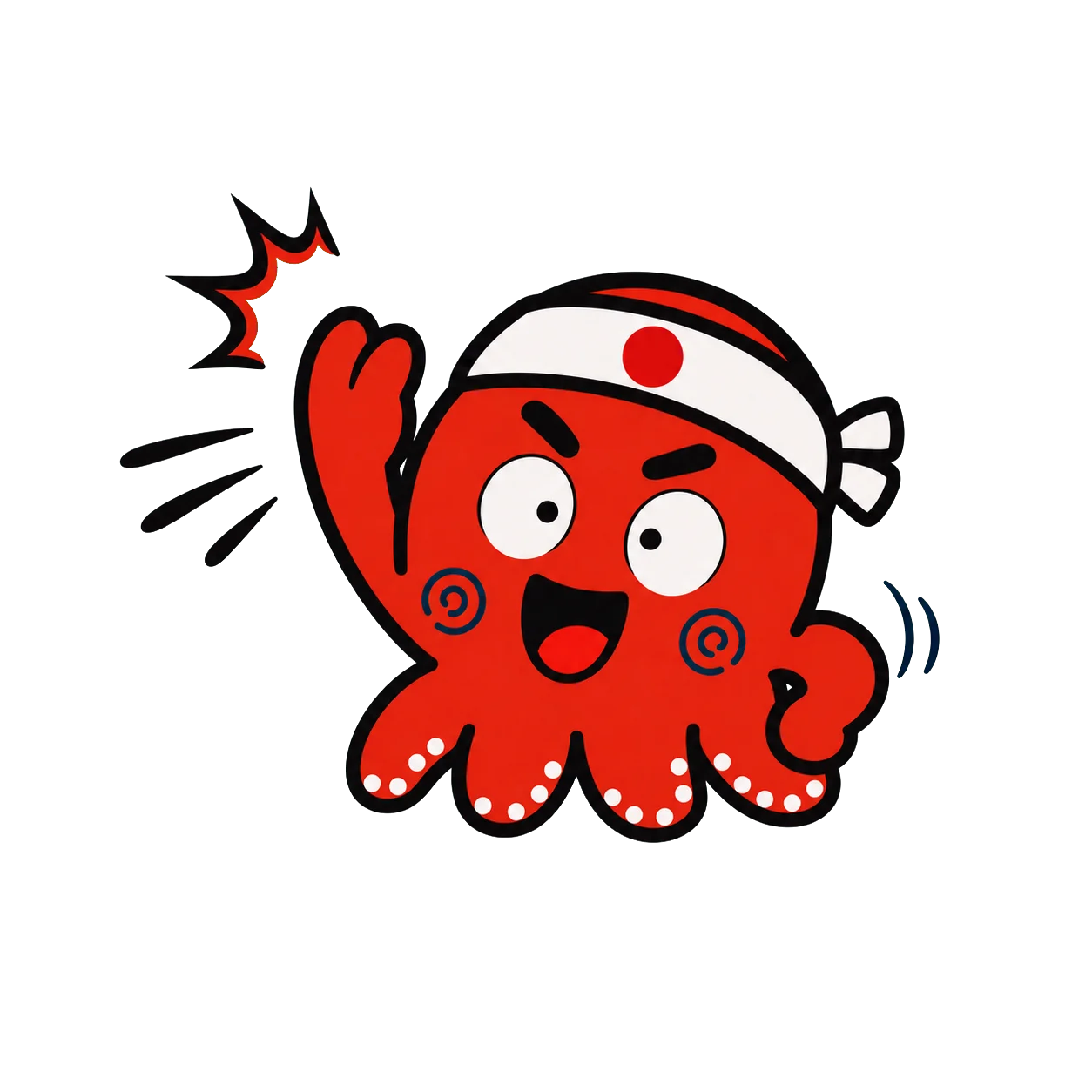 Tako Sensei reacts with a playful chop